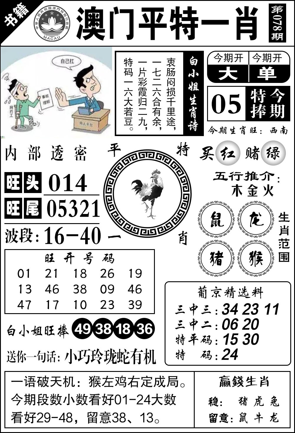 078期澳门内部透密[图]